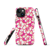 Hot Pink, Orange and White Hawaiian Flowers Tough Case for iPhone®