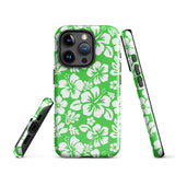 Lime Green and White Hawaiian Flowers Tough Case for iPhone®