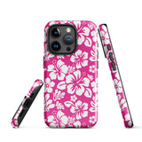 Hot Pink and White Hawaiian Flowers Tough Case for iPhone®