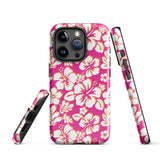 Hot Pink, Orange and White Hawaiian Flowers Tough Case for iPhone®