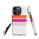 Orange and Pink Classic Surf Stripes Tough Case for iPhone