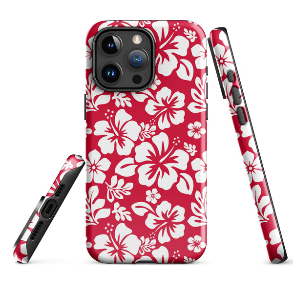 Red and White Hawaiian Flowers Tough Case for iPhone® – Extremely Stoked®