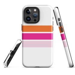 Orange and Pink Classic Surf Stripes Tough Case for iPhone