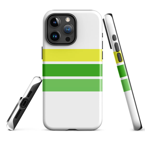 Lemon Lime Classic Surf Stripes Tough Case for iPhone