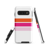 Orange and Pink Classic Surf Stripes Tough Case for Samsung® Galaxy Phone