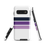 Navy Blue and Purple Classic Surf Stripes Tough Case for Samsung® Galaxy Phone