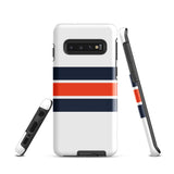 Navy Blue and Orange Classic Surf Stripes Tough Case for Samsung® Phone