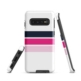 Navy Blue and Pinks Classic Surf Stripes Tough Case for Samsung® Galaxy Phone