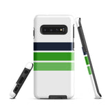 Navy Blue and Greens Classic Surf Stripes Tough Case for Samsung® Galaxy Phone