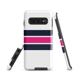 Navy Blue and Hot Pink Classic Surf Stripes Tough Case for Samsung® Phone