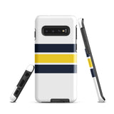 Navy Blue and Yellow Classic Surf Stripes Tough Case for Samsung® Phone