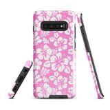 Pink and White Hawaiian Flowers Tough Case for Samsung® Galaxy Phone