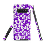 Purple and White Hawaiian Flowers Tough Case for Samsung® Galaxy Phone