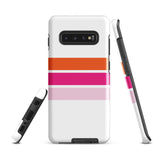 Orange and Pink Classic Surf Stripes Tough Case for Samsung® Galaxy Phone