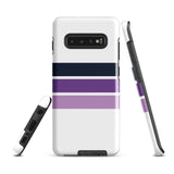 Navy Blue and Purple Classic Surf Stripes Tough Case for Samsung® Galaxy Phone