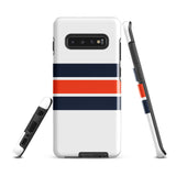 Navy Blue and Orange Classic Surf Stripes Tough Case for Samsung® Phone