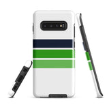 Navy Blue and Greens Classic Surf Stripes Tough Case for Samsung® Galaxy Phone