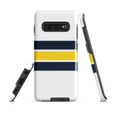 Navy Blue and Yellow Classic Surf Stripes Tough Case for Samsung® Phone