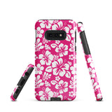 Hot Pink and White Hawaiian Flowers Tough Case for Samsung® Galaxy Phone