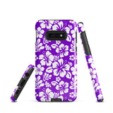 Purple and White Hawaiian Flowers Tough Case for Samsung® Galaxy Phone