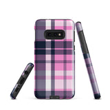 Pink, White and Blue Surfer Plaid Tough Case for Samsung® Galaxy Phone