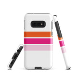 Orange and Pink Classic Surf Stripes Tough Case for Samsung® Galaxy Phone