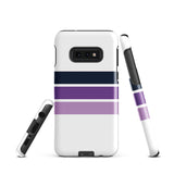 Navy Blue and Purple Classic Surf Stripes Tough Case for Samsung® Galaxy Phone