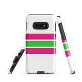 Hot Pink and Lime Green Classic Surf Stripes Tough Case for Samsung® Phone