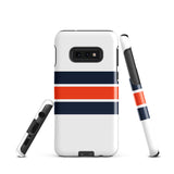 Navy Blue and Orange Classic Surf Stripes Tough Case for Samsung® Phone