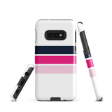 Navy Blue and Pinks Classic Surf Stripes Tough Case for Samsung® Galaxy Phone