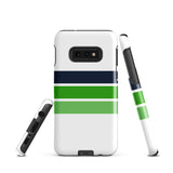 Navy Blue and Greens Classic Surf Stripes Tough Case for Samsung® Galaxy Phone