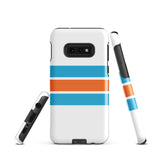 Aqua Blue and Orange Classic Surf Stripes Tough Case for Samsung® Phone