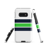 Navy Blue and Lime Classic Surf Stripes Tough Case for Samsung® Phone