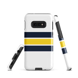 Navy Blue and Yellow Classic Surf Stripes Tough Case for Samsung® Phone