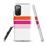 Orange and Pink Classic Surf Stripes Tough Case for Samsung® Galaxy Phone