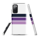 Navy Blue and Purple Classic Surf Stripes Tough Case for Samsung® Galaxy Phone