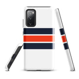 Navy Blue and Orange Classic Surf Stripes Tough Case for Samsung® Phone