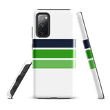 Navy Blue and Greens Classic Surf Stripes Tough Case for Samsung® Galaxy Phone