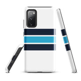 Navy Blue and Aqua Classic Surf Stripes Tough Case for Samsung® Phone