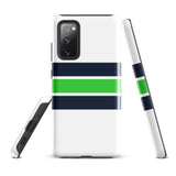 Navy Blue and Lime Classic Surf Stripes Tough Case for Samsung® Phone