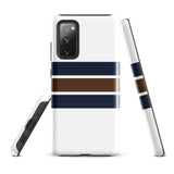 Navy Blue and Brown Classic Surf Stripes Tough Case for Samsung® Phone