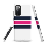 Navy Blue and Hot Pink Classic Surf Stripes Tough Case for Samsung® Phone