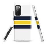 Navy Blue and Yellow Classic Surf Stripes Tough Case for Samsung® Phone