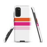 Orange and Pink Classic Surf Stripes Tough Case for Samsung® Galaxy Phone