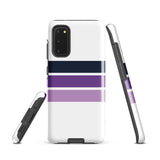 Navy Blue and Purple Classic Surf Stripes Tough Case for Samsung® Galaxy Phone