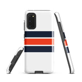 Navy Blue and Orange Classic Surf Stripes Tough Case for Samsung® Phone