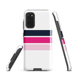 Navy Blue and Pinks Classic Surf Stripes Tough Case for Samsung® Galaxy Phone