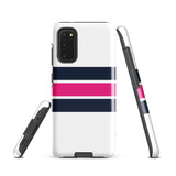 Navy Blue and Hot Pink Classic Surf Stripes Tough Case for Samsung® Phone