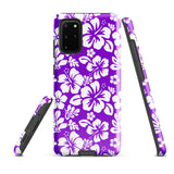 Purple and White Hawaiian Flowers Tough Case for Samsung® Galaxy Phone