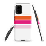 Orange and Pink Classic Surf Stripes Tough Case for Samsung® Galaxy Phone